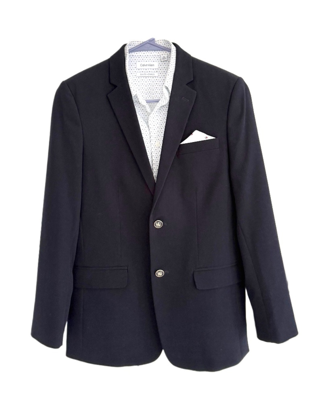 Tommy Hilfiger Boys Suit Set, Navy Blue, Size 16 (Best for 13-14)